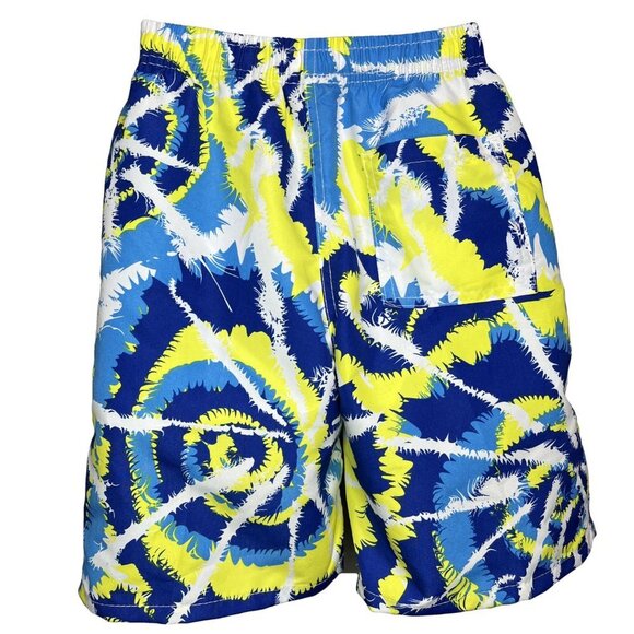 Boy's Swimming Shorts, Kids Pool Trunks, Tie Dye Print - Picture 2 of 3